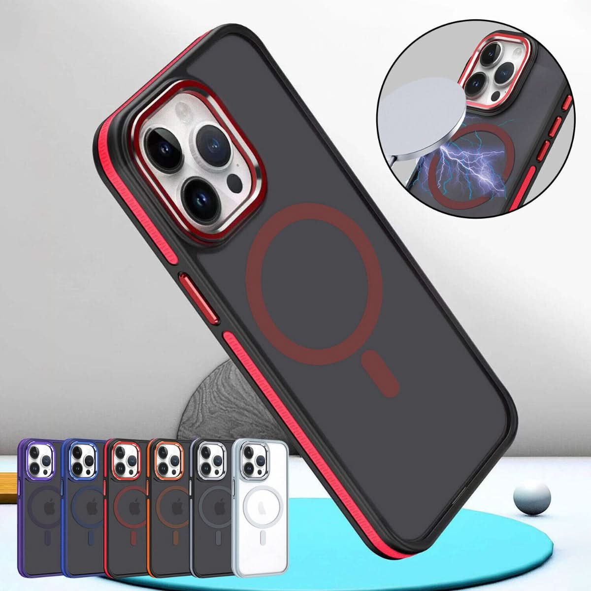iPhone 15 Pro LuxLite Shield Bicolor Magsafe TPU Case