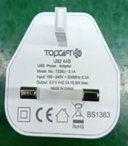 Top Gift Single USB Power Adapter 2.1A