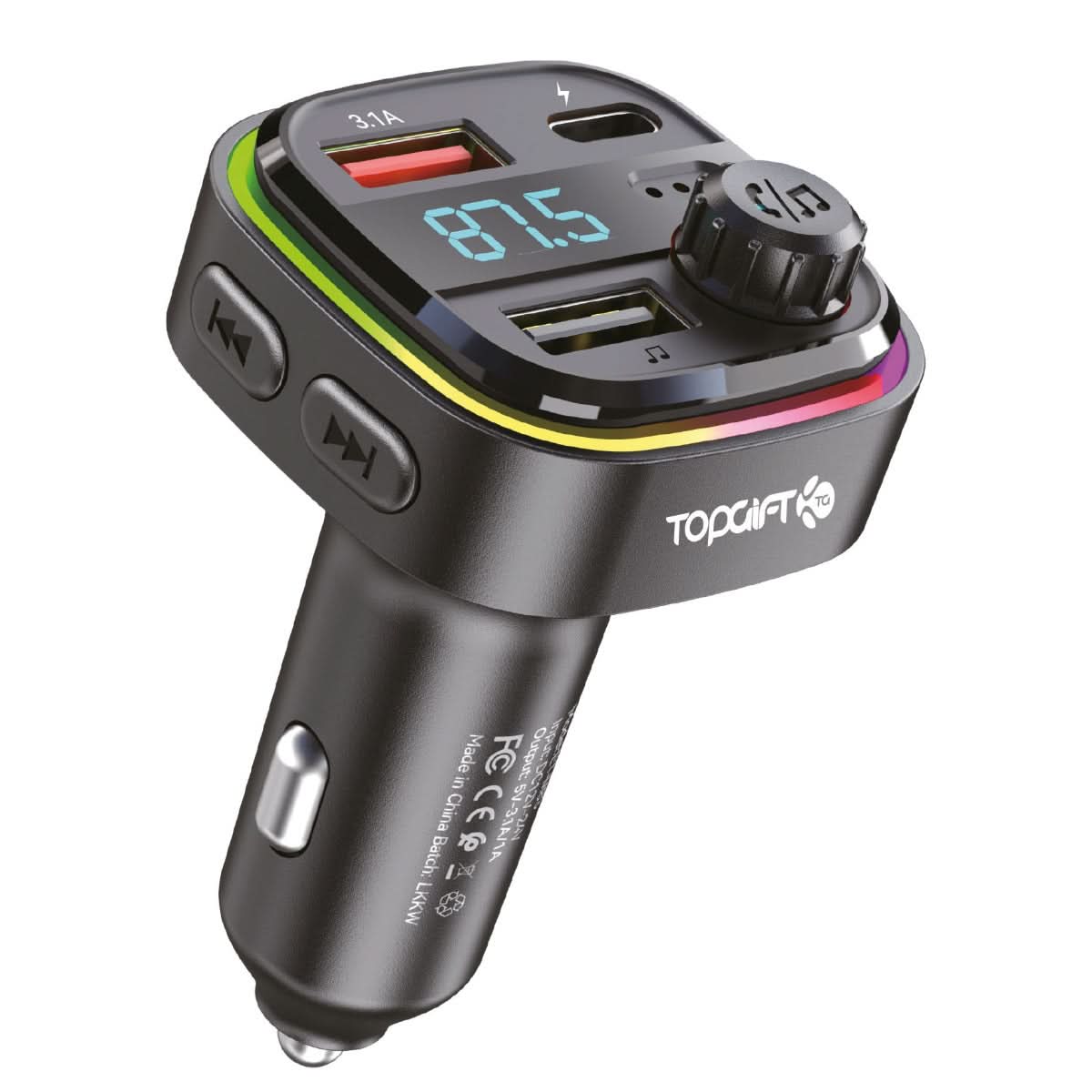 WYEFLUX In-Car All-in-One MP3 & Fast Charging Kit
