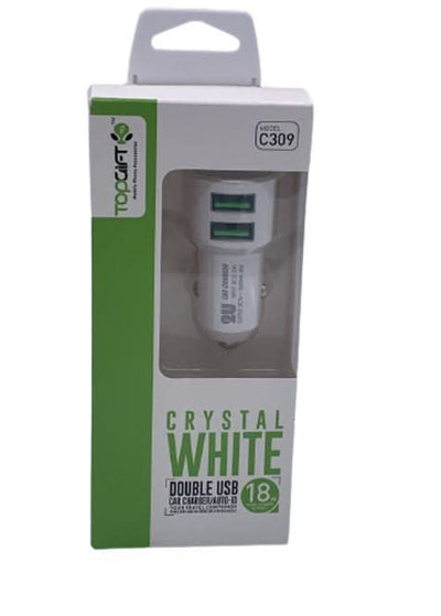 Top Gift Double USB Car Charger 3.6 Amp Output - C309