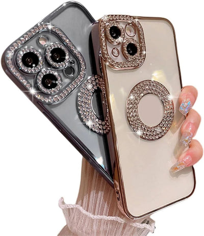 iPhone 15 Pro Max CD Case With Glittery Diamond Strip