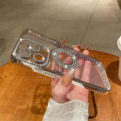 iPhone 15 Max CD Case With Glittery Diamond Strip
