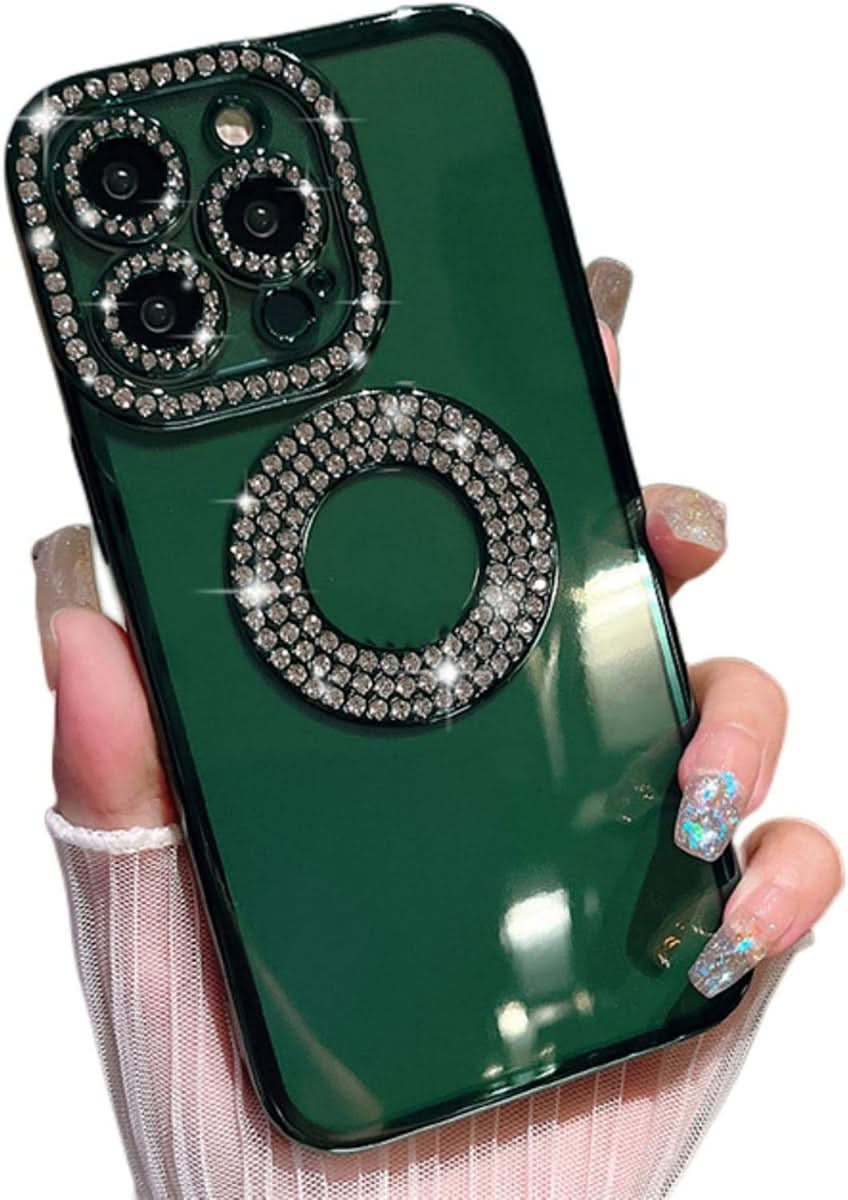 iPhone 15 Pro Max CD Case With Glittery Diamond Strip