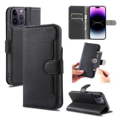 Galaxy Z Fold 3 Wallet Double Stiches PU Leather Case