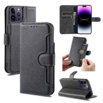 Galaxy Z Fold 3 Wallet Double Stiches PU Leather Case
