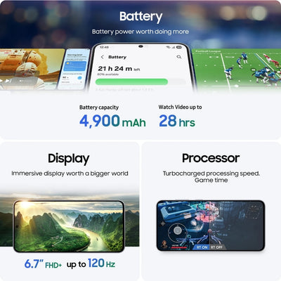 Brand Samsung Galaxy S25 FE 128GB Jet Black 5G Smartphone | Galaxy AI | 6.7" Dynamic AMOLED 120Hz Display | 50MP Triple Camera | 4900mAh Battery | SIM Free