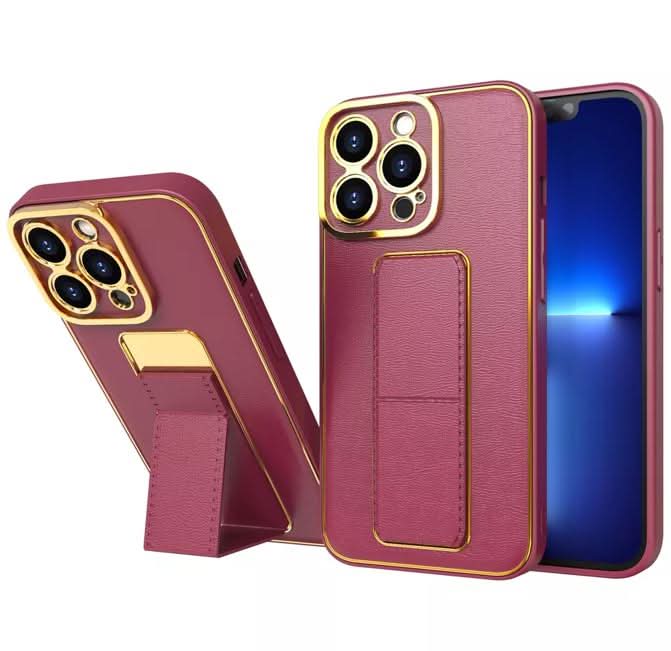 iPhone 15 Pro Back Case with Folding Stand