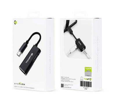 WYEFLOW USB-C to USB-C & 3.5mm Adapter