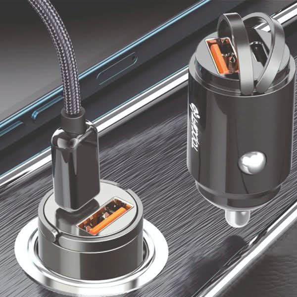 WYEFLUX 20W In-Car USB-A & USB-C Compact PD Charger