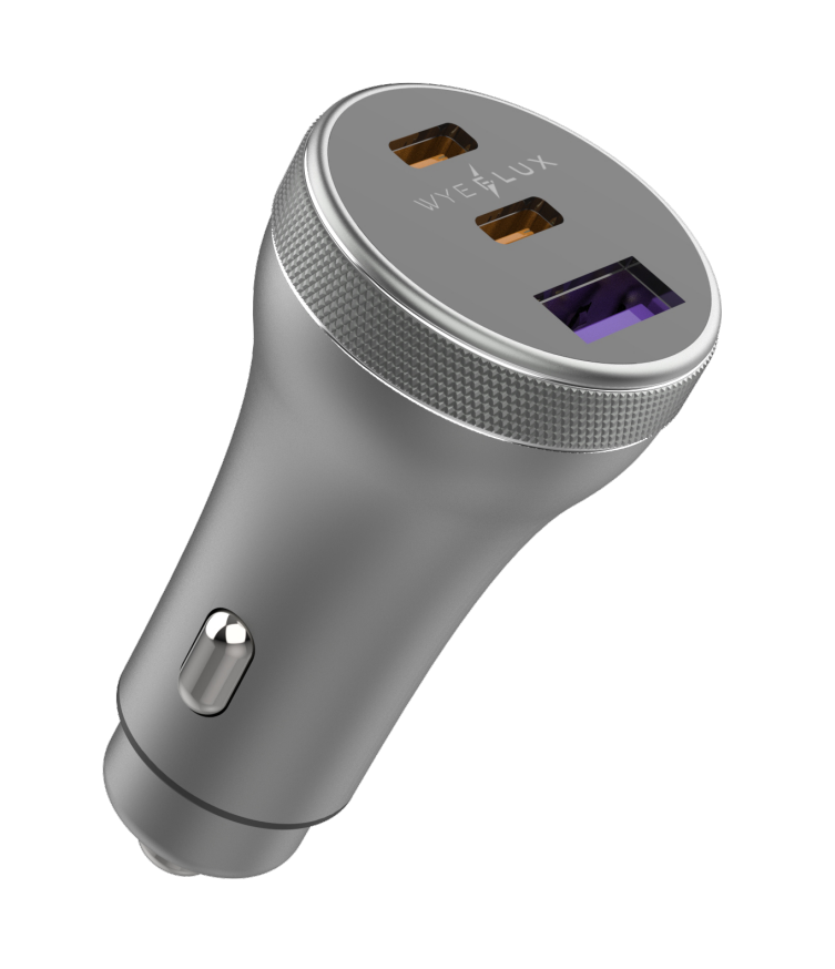 WYEFLUX 80W Dual USB-C & a Single USB-A Fast In-Car Charger