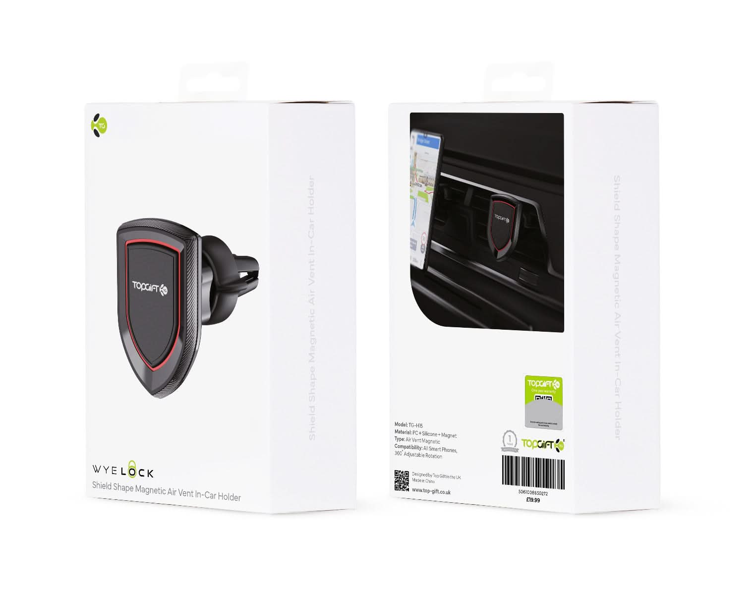 WYELOCK Shield Shape Magnetic Air Vent In-Car Holder