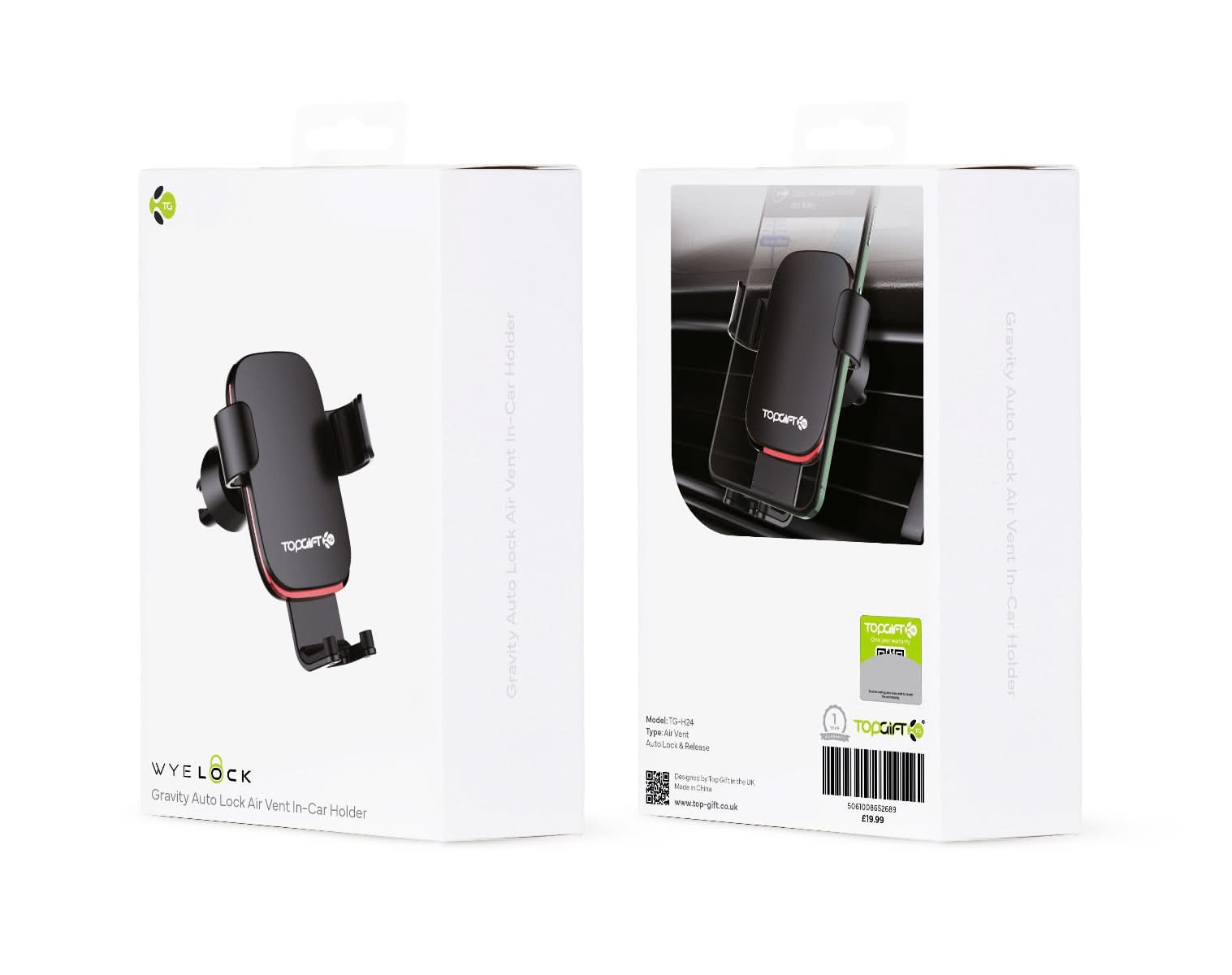 WYELOCK Gravity Auto Lock Air Vent In-Car Holder