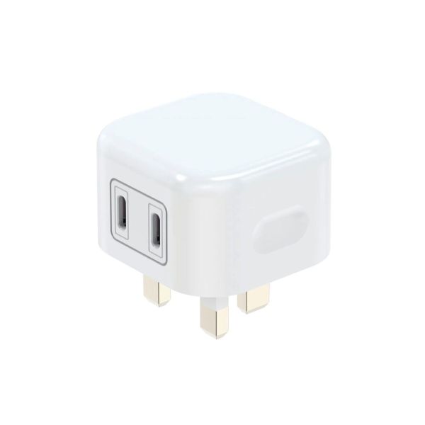 WYEFLUX Dual USB-C Power Adapter PD 20W