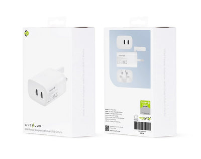 WYEFLUX 35W Power Adapter With Dual USB-C Ports