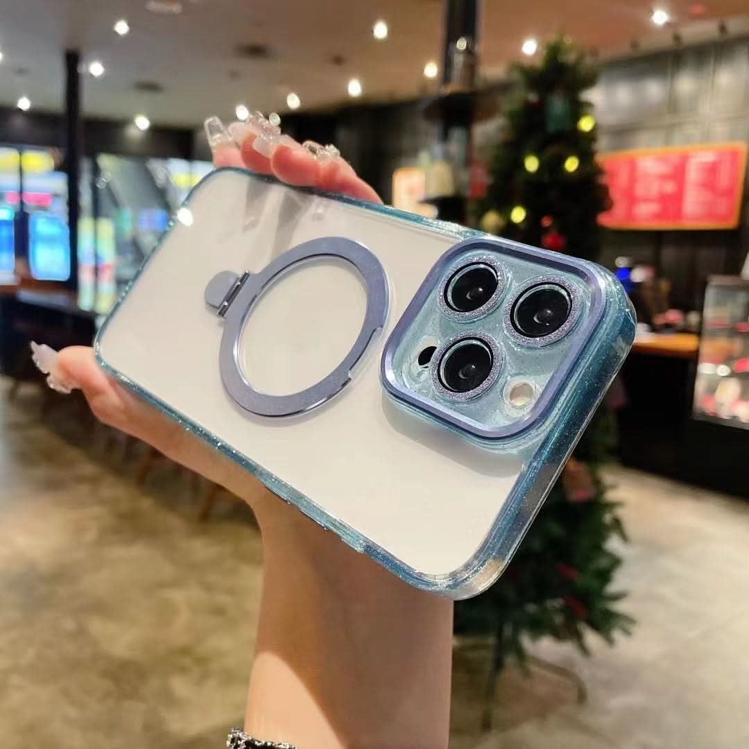 iPhone 13/ 13 Pro Shiny Case With Magsafe Kickstand